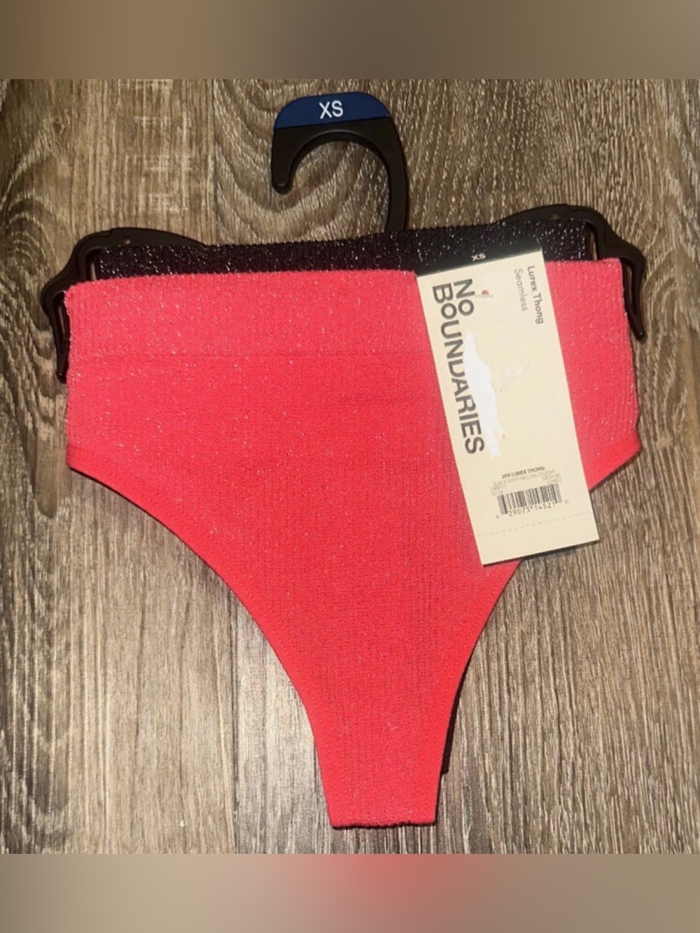 💜No Boundaries 2-Pair Womens Seamless Lurex Thong Underwear Panties Size:XS
